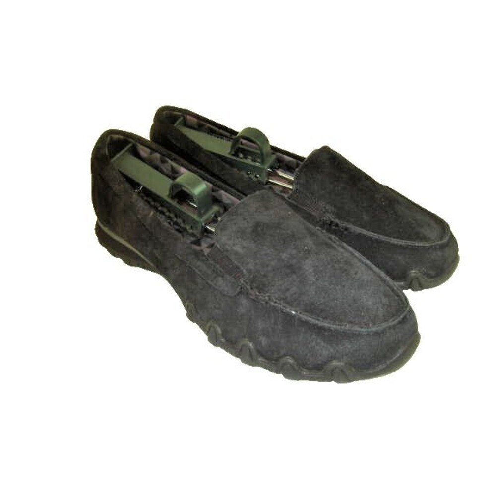 Womens Skeechers Black Suede Slippers sz 7